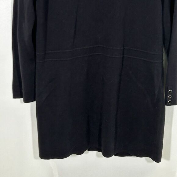 New Talbots Open Front Cardigan Sweater Jacket Size 1XP Black Long Pockets nwot - Picture 6 of 10